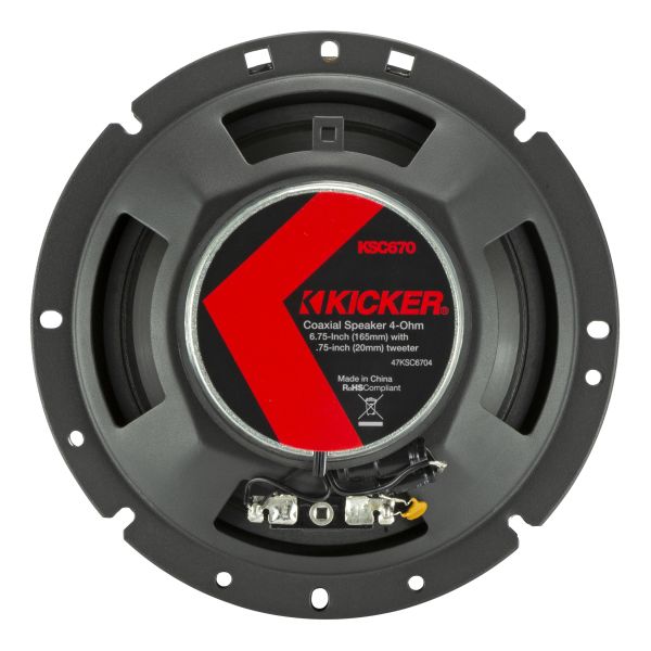 Kicker KSC6704 - głośniki dwudrożne 165 mm, moc 100 W RMS